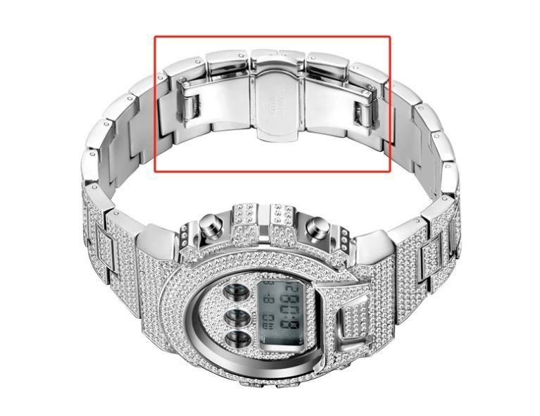 18K Gold IPS Plated LED Digital Hip Hop Ice out Men Watch Iced King Bling Luxury