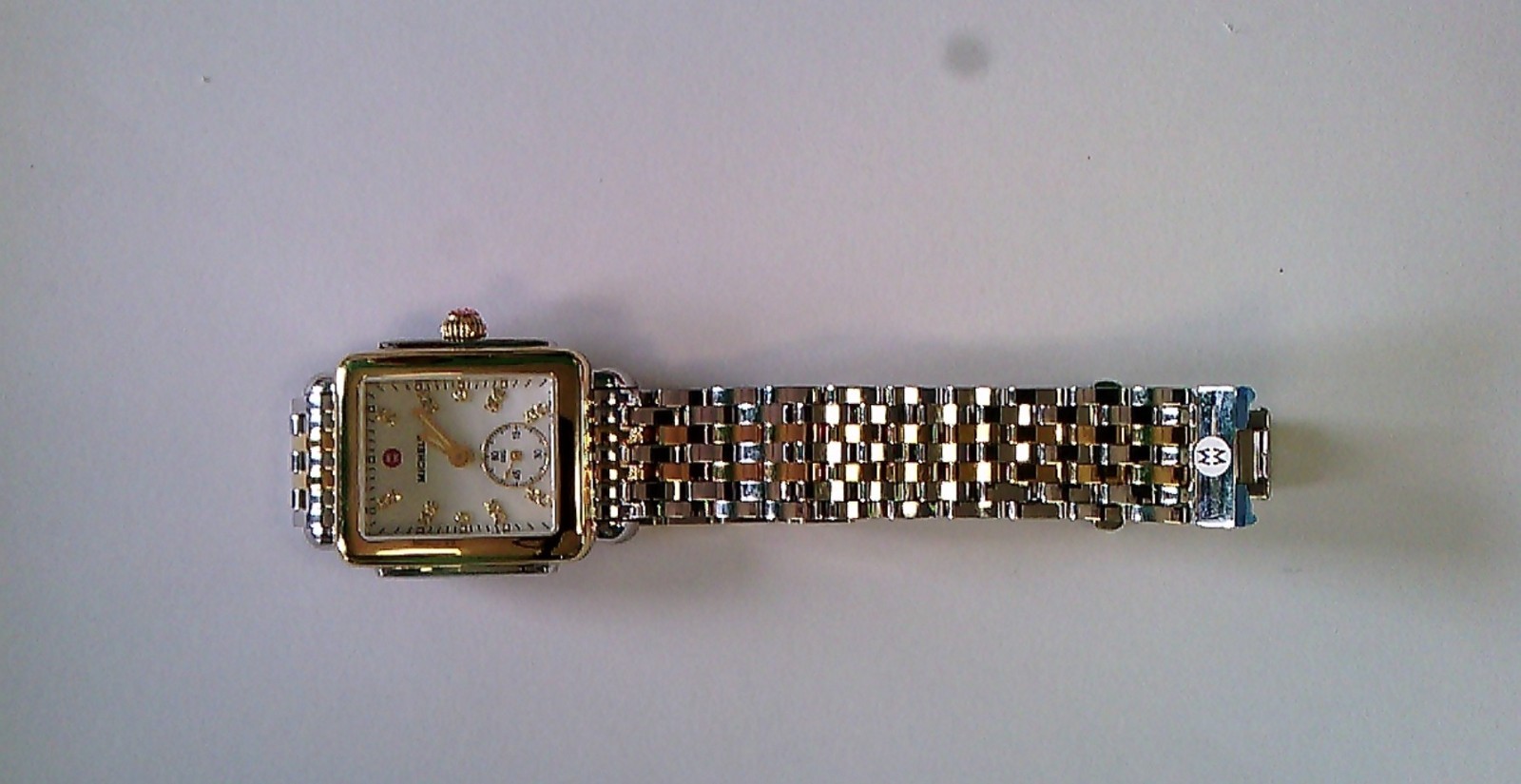 Michele Deco TRH 1969035 .08 ct tw Two Tone Watch. DOES NOT WORK. READ LISTING.