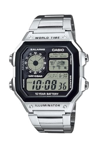 Casio Collection Watch AE-1200WHD-1AJF Men’s Silver in Box New