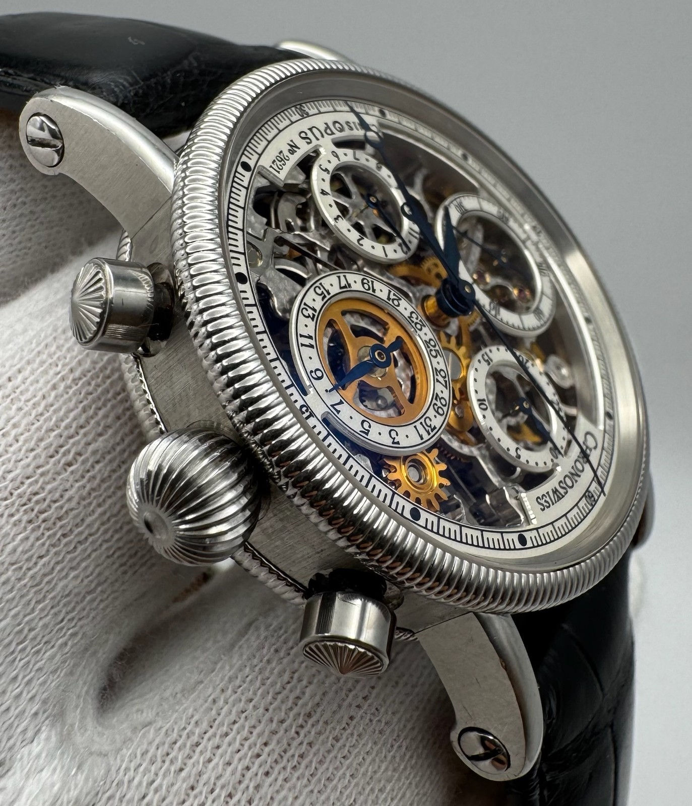 Chronoswiss Opus CH 7523 S Skeleton 38mm 1999 (Papers/Unpolished)