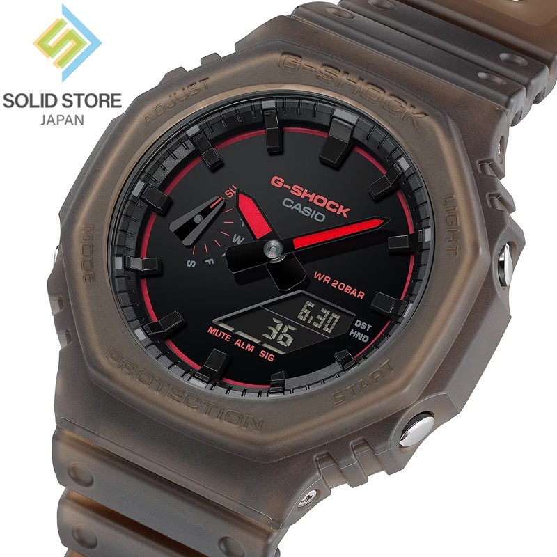 CASIO G-SHOCK GA-2100K-5AJF SMOKE LIGHT Analog Digital Watch Black Dial 45.4mm