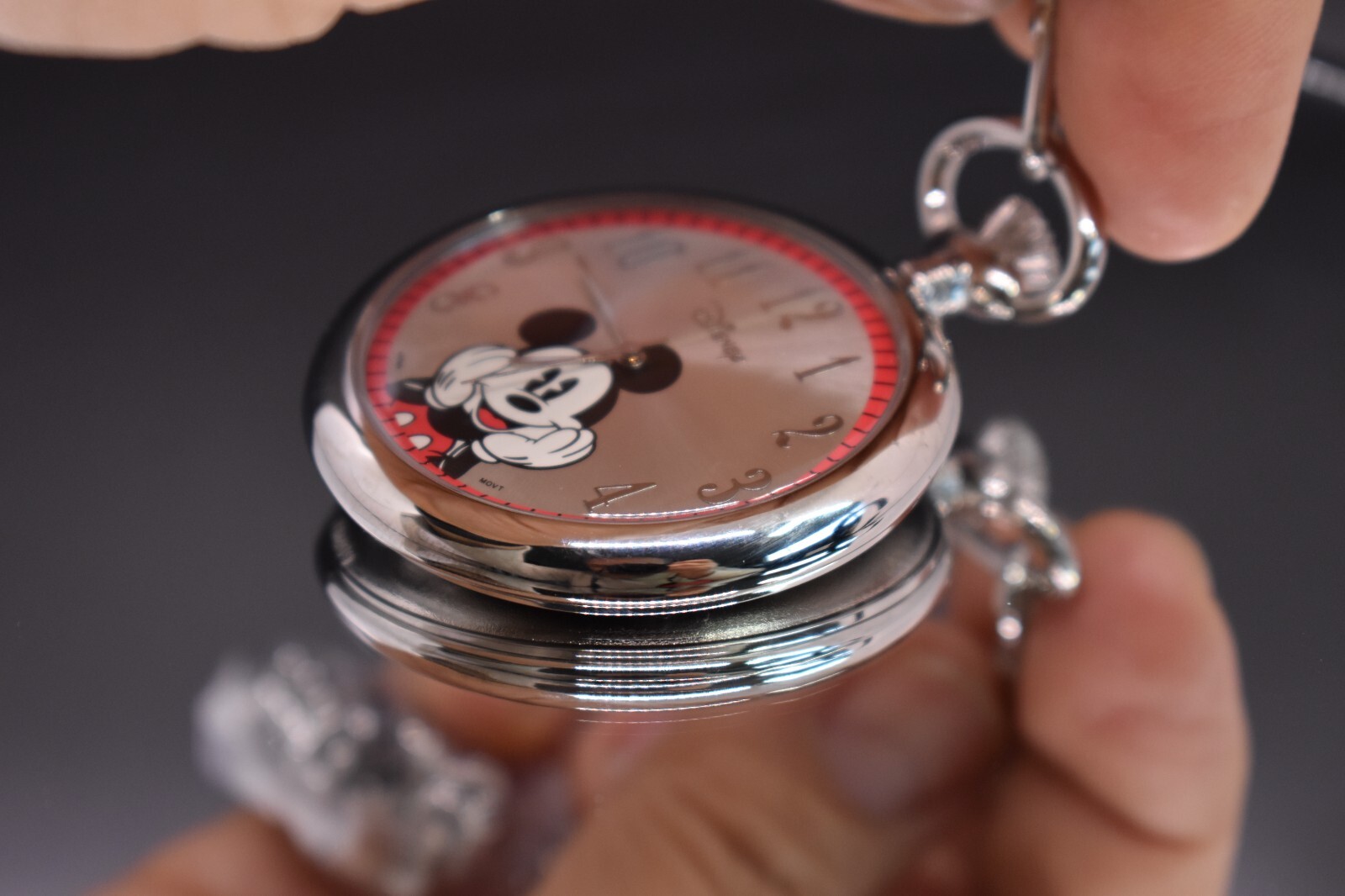 Mickey Mouse Disney SII SEIKO Pocket Watch NOS New Old Stock Case NEW BATTERY