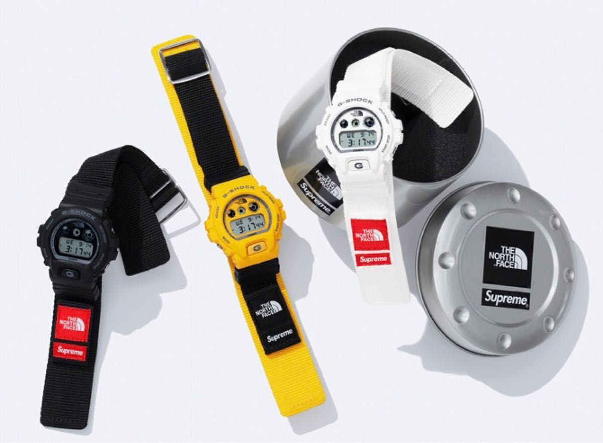 Supreme The North Face G-SHOCK Watch Yellow Black White 2022 FW Collaboration JP