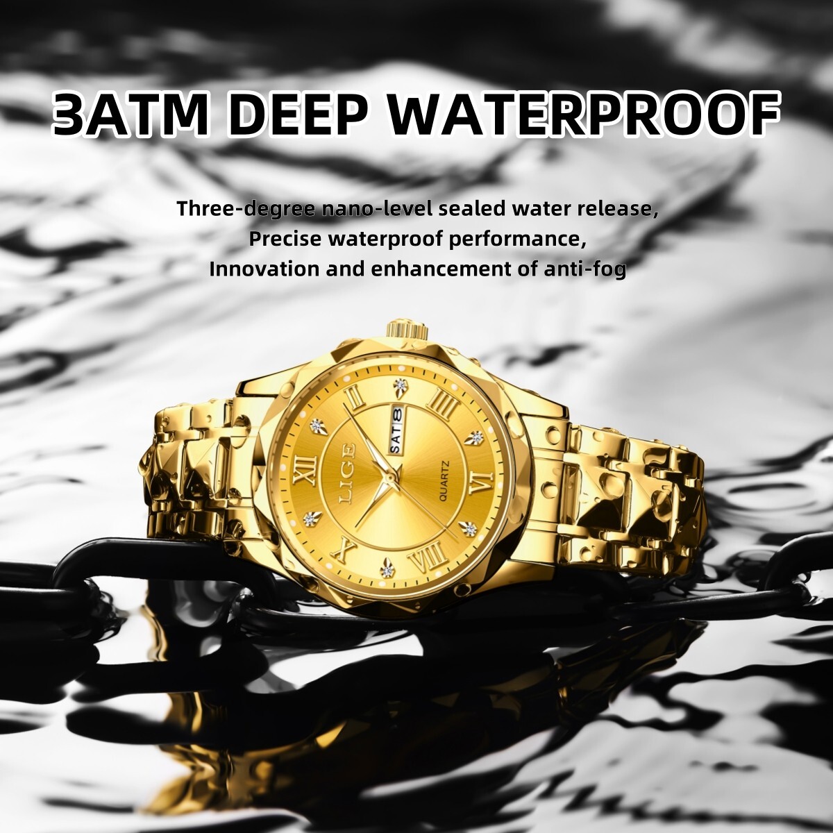 Luxury Men Watch Quartz Analog Luminous Date Waterproof Daily Male Wristwatches