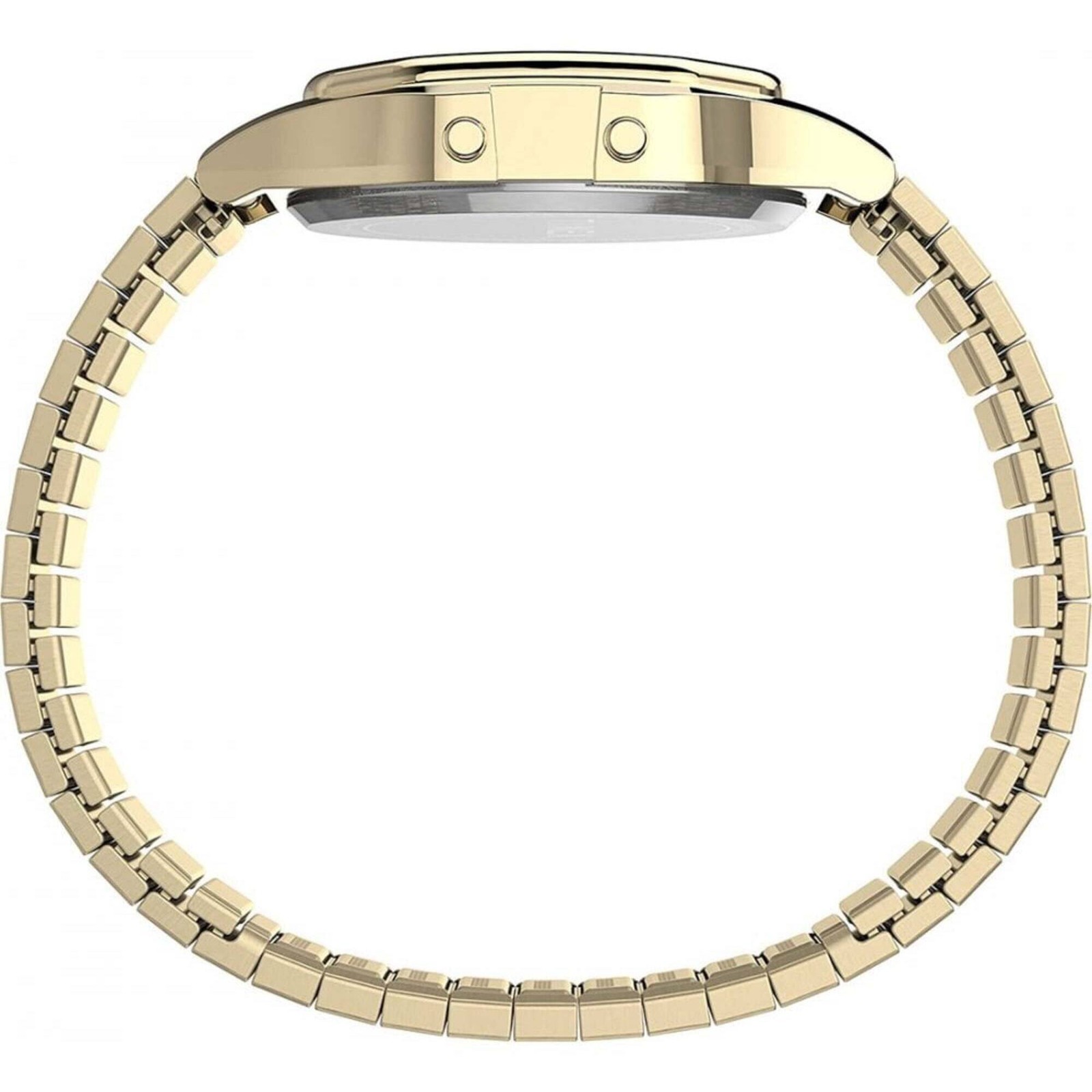 Timex Unisex Watch T80 Alarm Digital Dial Yellow Gold Steel Bracelet TW2V19200YB