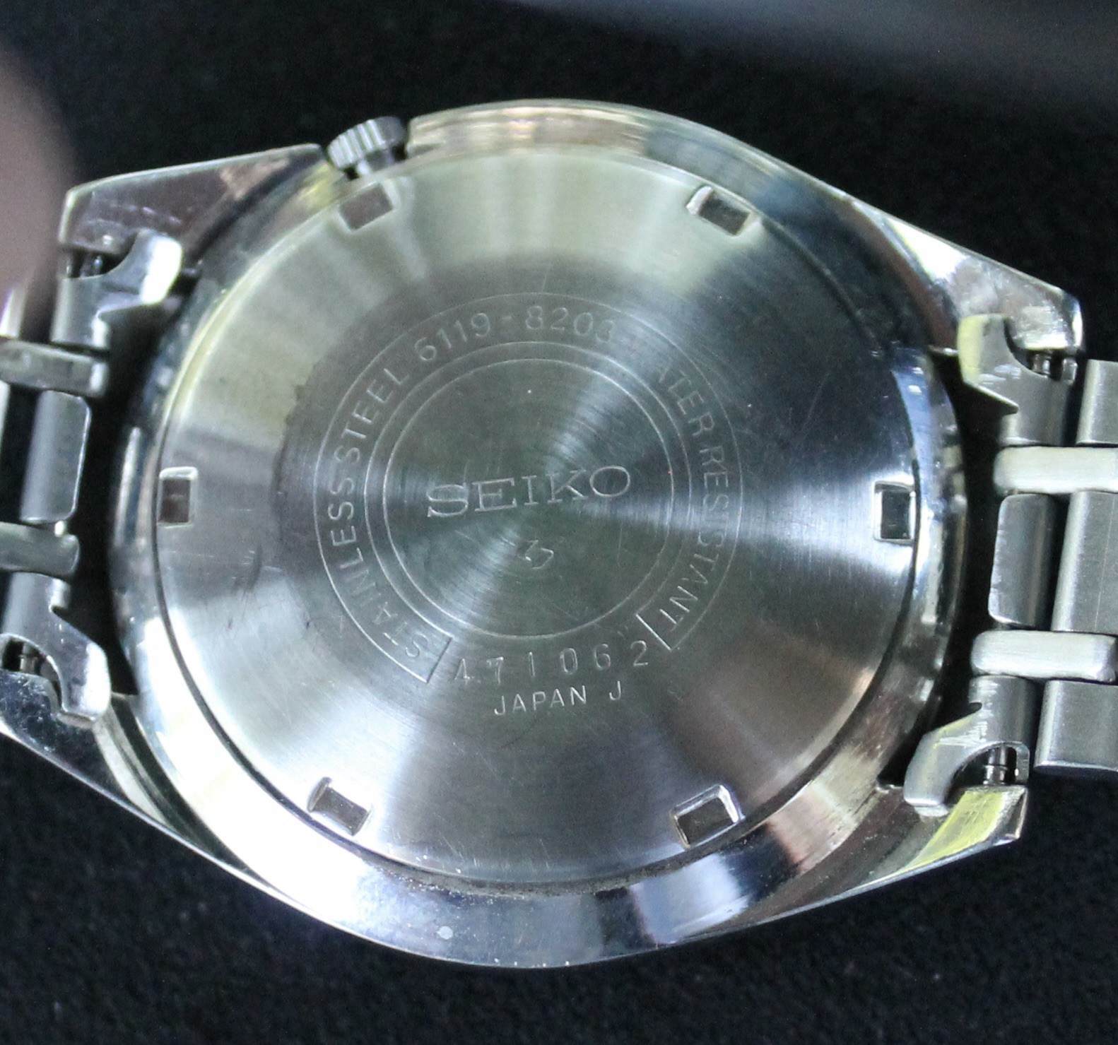 Vintage Seiko 5 Automatic 6119-8203 Silver Tone Fluted Bezel Men’s Watch Nice!