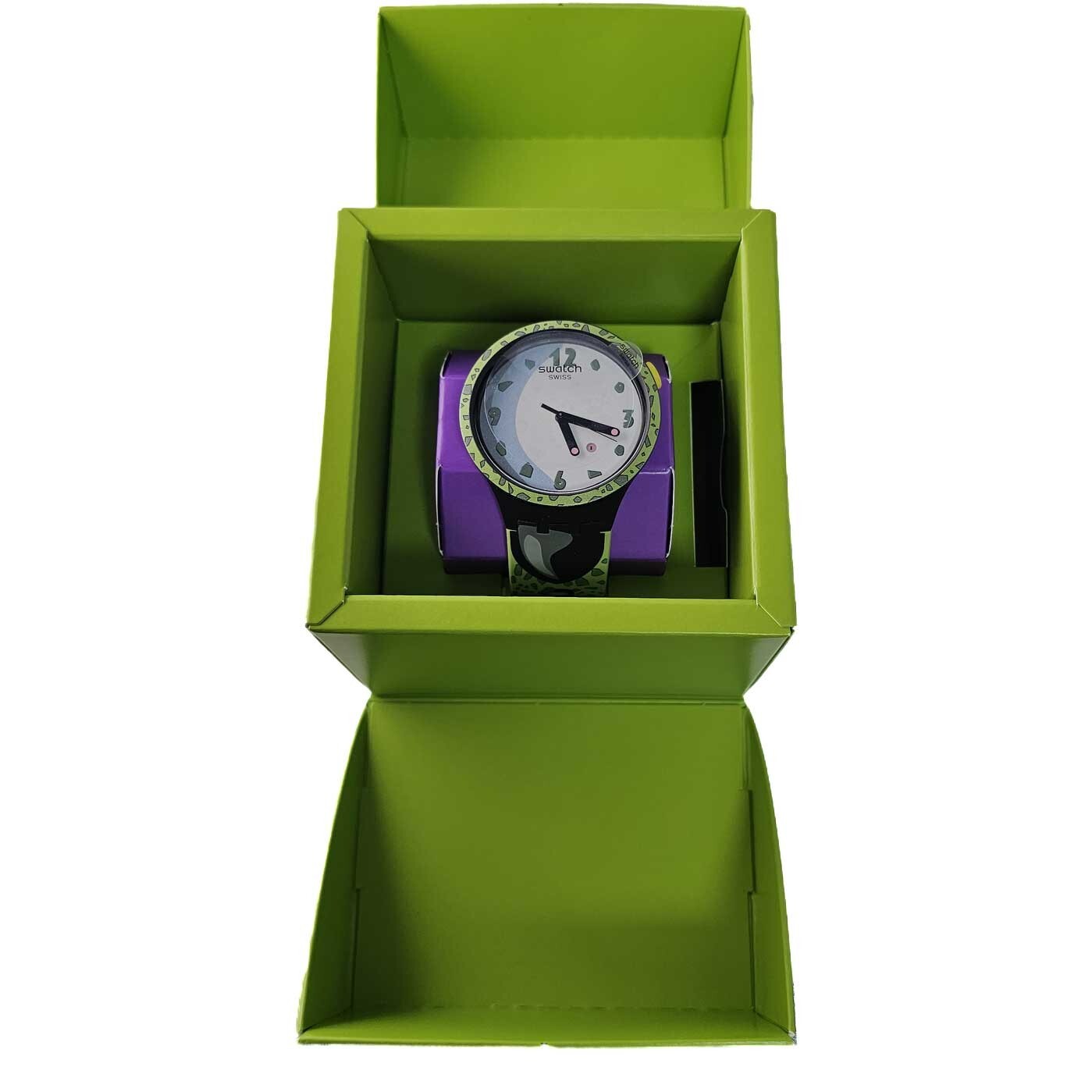 Dragon Ball Swatch Cell SB01Z401 Watch Green Big Bold Swiss made New