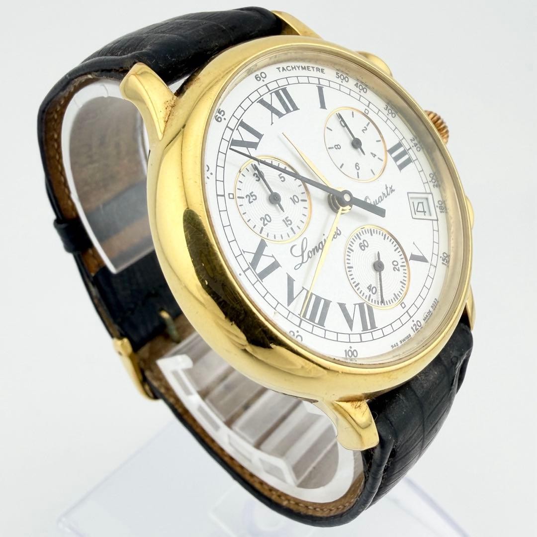 LONGINES 41.0 mm Used Watch Men’s Quartz White Dial Chronograph Analog