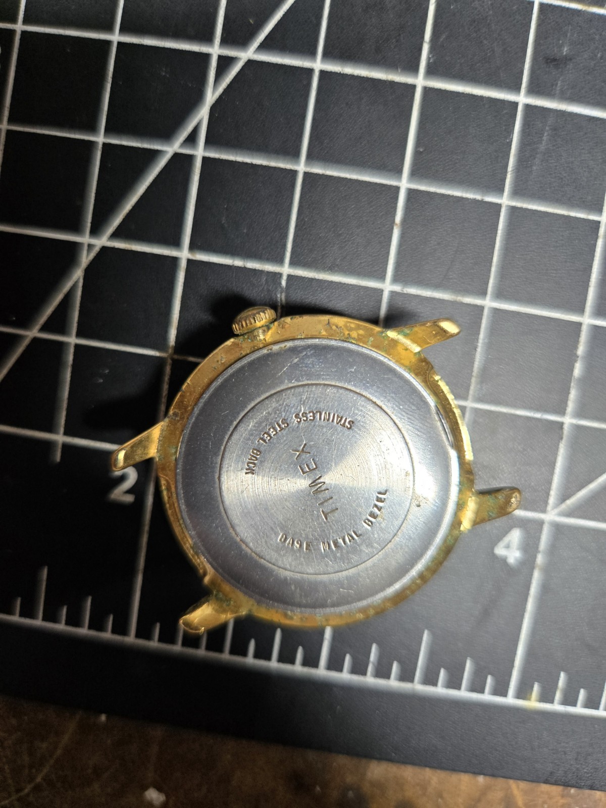 vtg 1970s timex mercury sunburst retro watch day date brown red gold tone