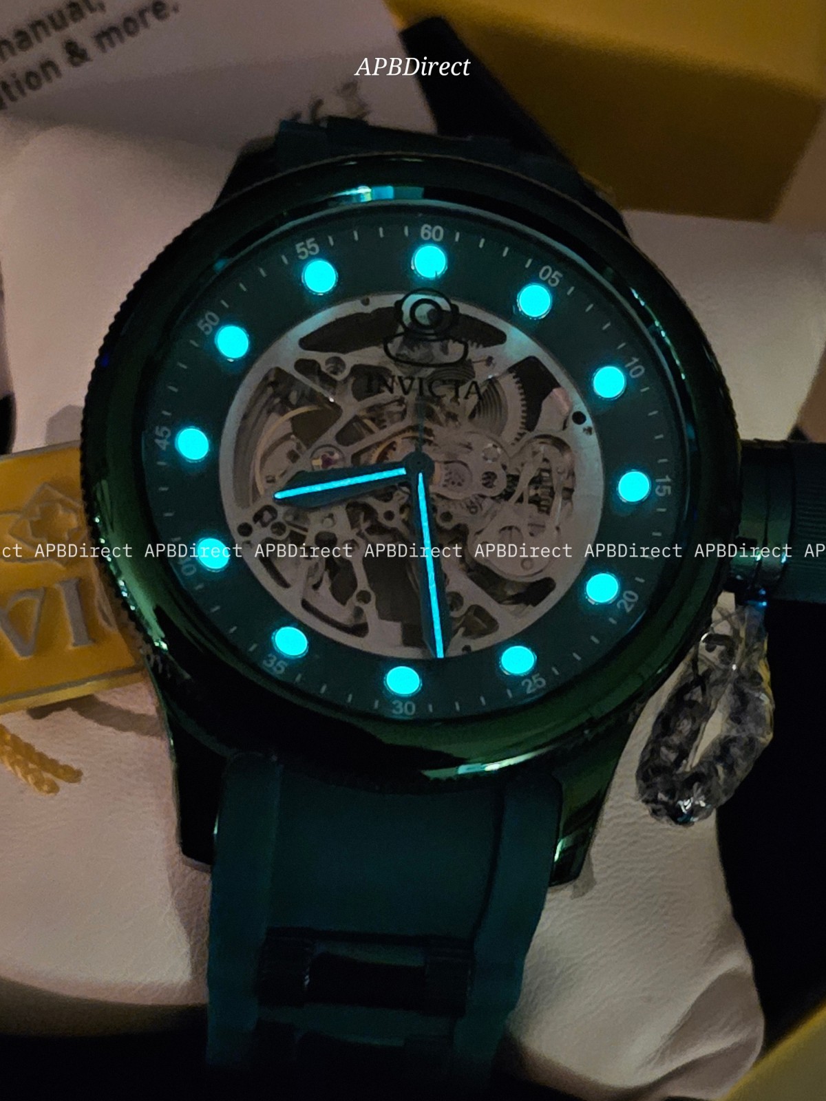 Invicta – Russian Diver – Automatic – Green Ionic – LUME Skeleton – mens watch