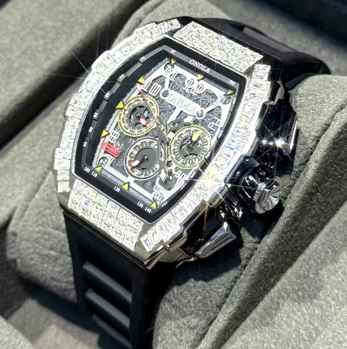 Men Automatic Mechanical Watch Barrel Shape Hollow Tourbillon High-quality Gift