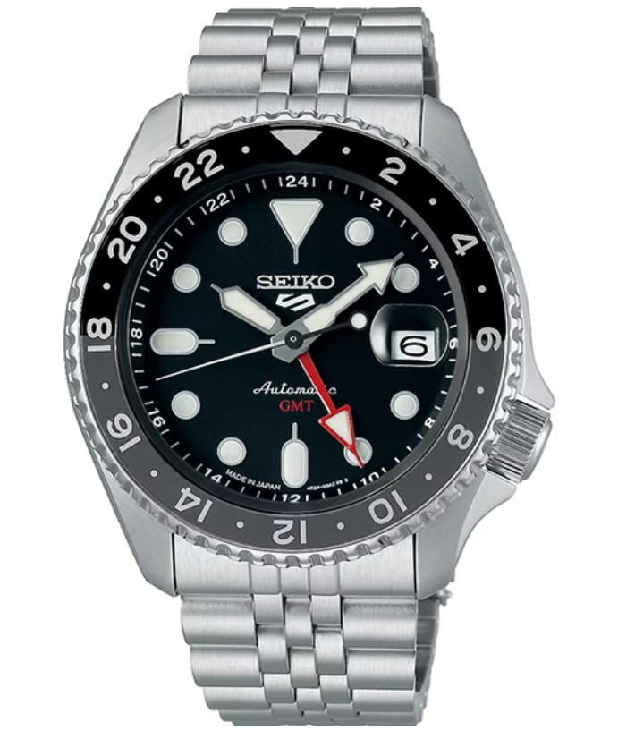 Seiko 5 Sports SKX Sports Style GMT SSK001 SBSC001 Black Automatic Men’s Watch