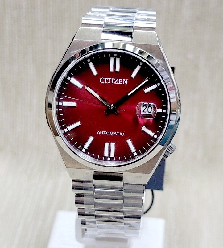 Citizen “TSUYOSA” Burgundy Dial Automatic Stainless Steel Men’s Watch NJ0150-56W