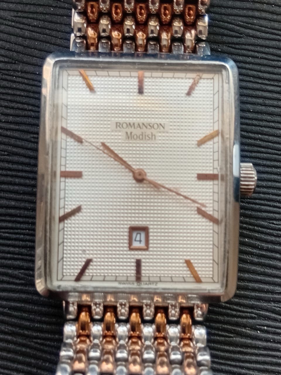 Romanson Modish Sapphire Crystal Swiss Movt. Men Watch