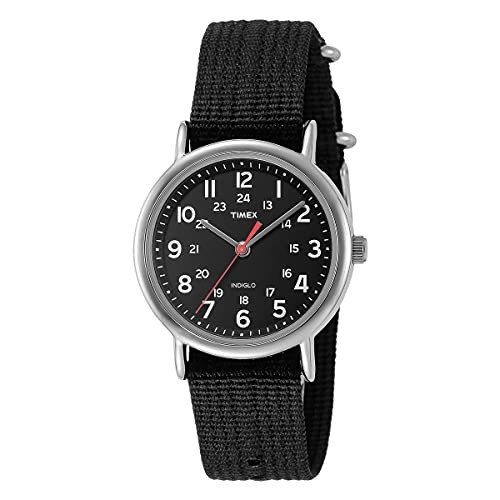 TIMEX Weekender Men’s Watch, Black Nylon Strap, Indiglo Japan New Y862623