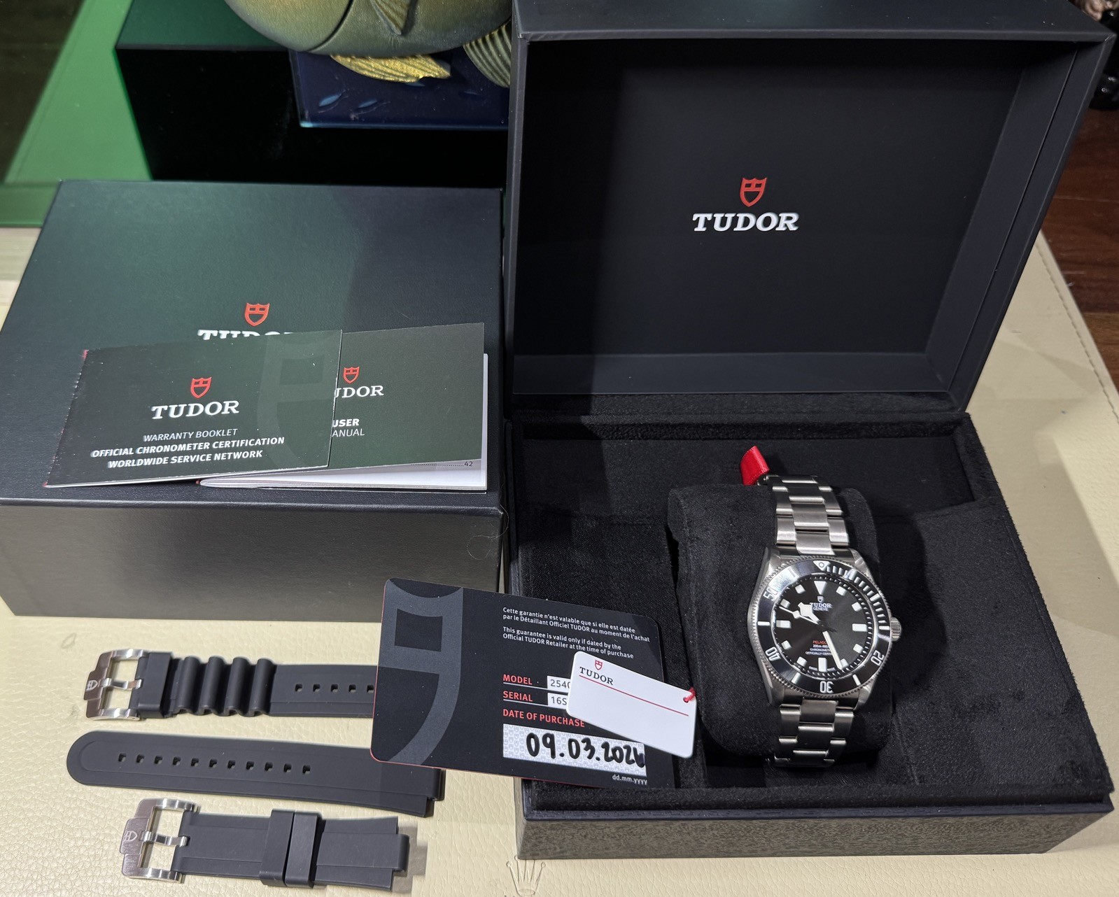 March 2026 Tudor Pelagos Titanium Auto 39mm Watch 25407N Box & Docs