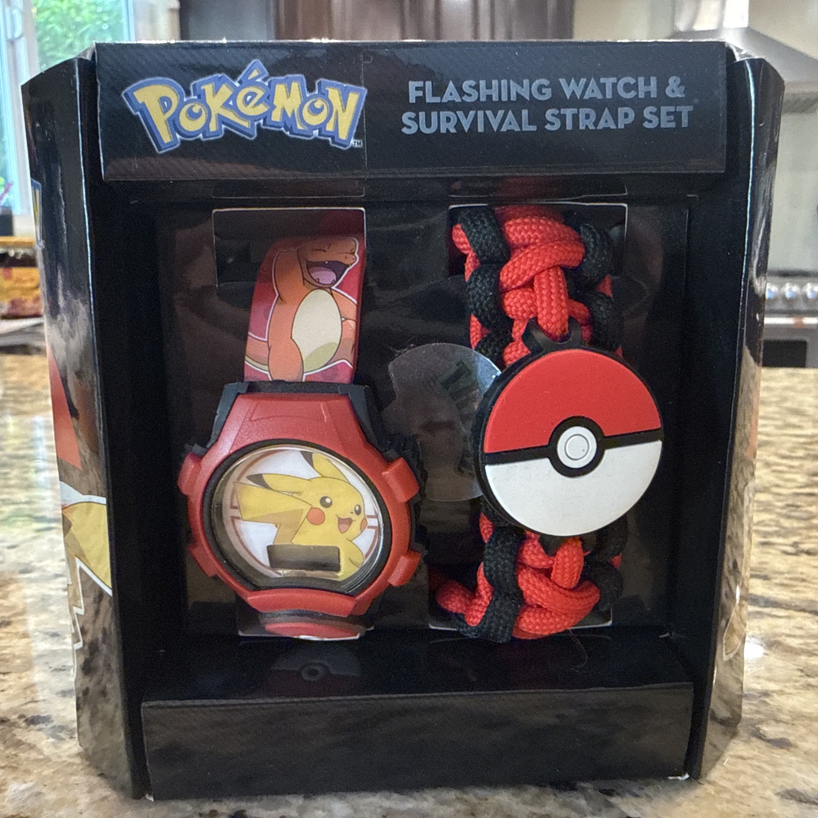 Rare 2017 Pokemon Flashing Watch & Survival Strap set. (T020)