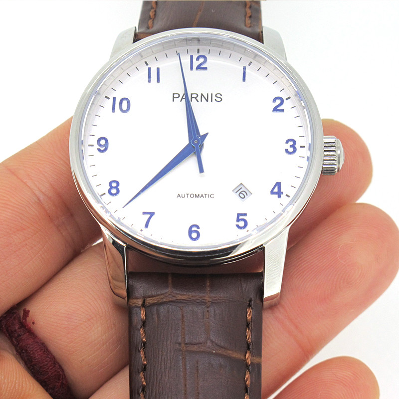 38mm Parnis Sapphire Crystal Miyota Automatic Men Mechnical Watch Stainless Case
