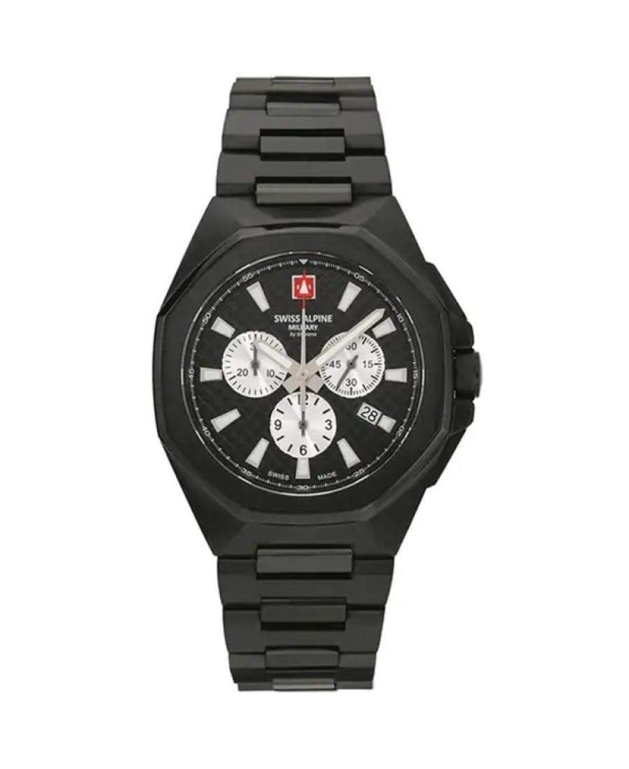 SWISS ALPINE MILITARY Men Analog Quartz Casual Watch Classic Dress Black Dial Wa