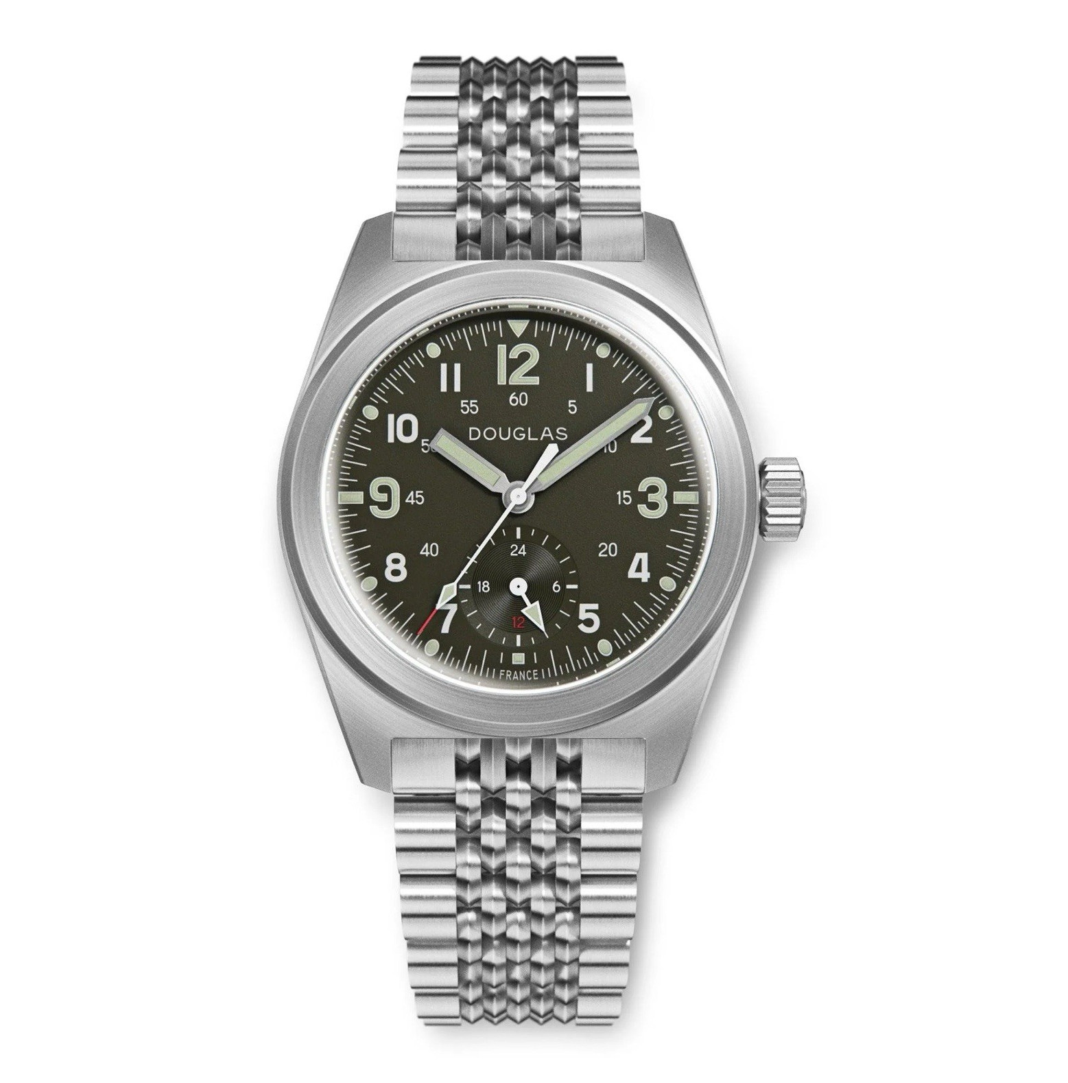 BNIB Wolbrook Douglas Outrider Professional Watch NATO + Beads of Rice Bracelet