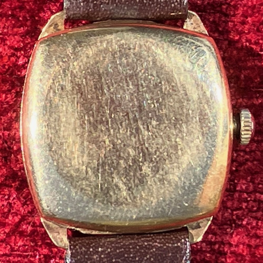 Vintage Waltham Watch, Wristwatch with 9 Carat Gold Dennison Case, 1937 Hallmark
