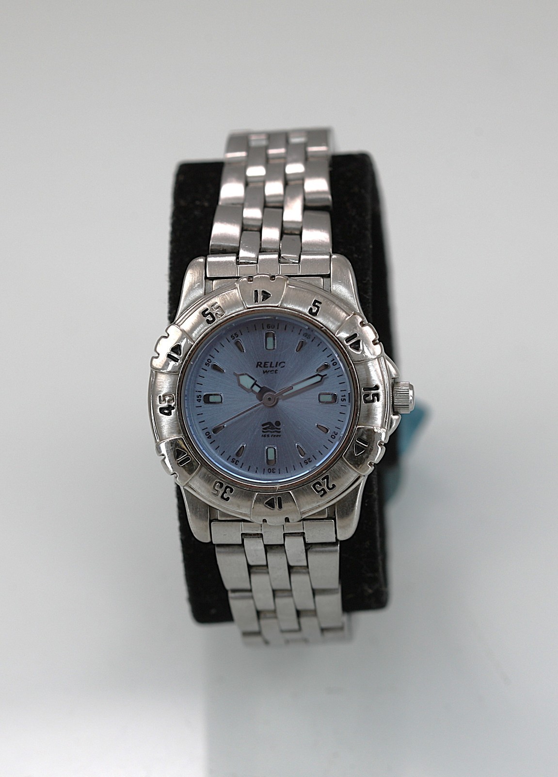 Relic Wet Watch Women Blue Stainless Steel Silver Water Res 50m Battery Quartz