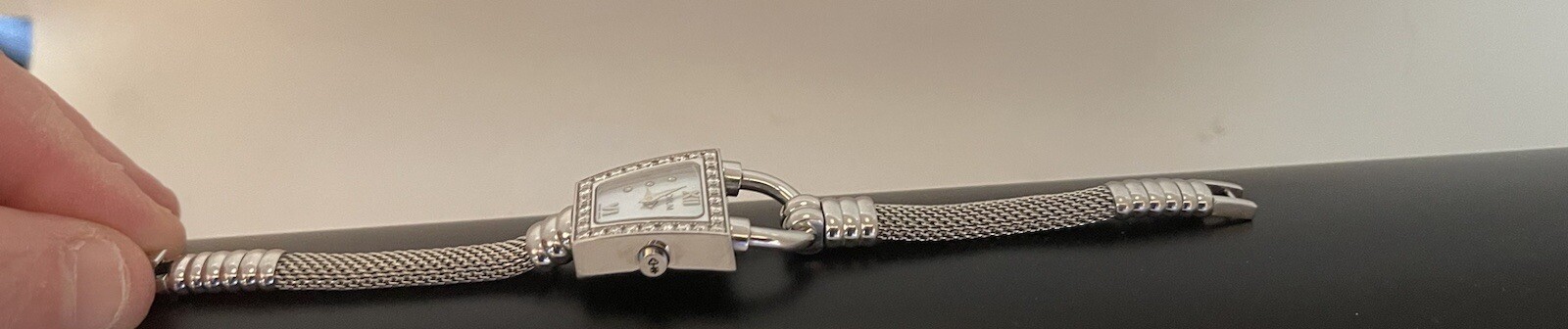 Diamond Bezel Ladies Watch /Corum Trapeze /SS / w/Mother of Pearl face /Luxury