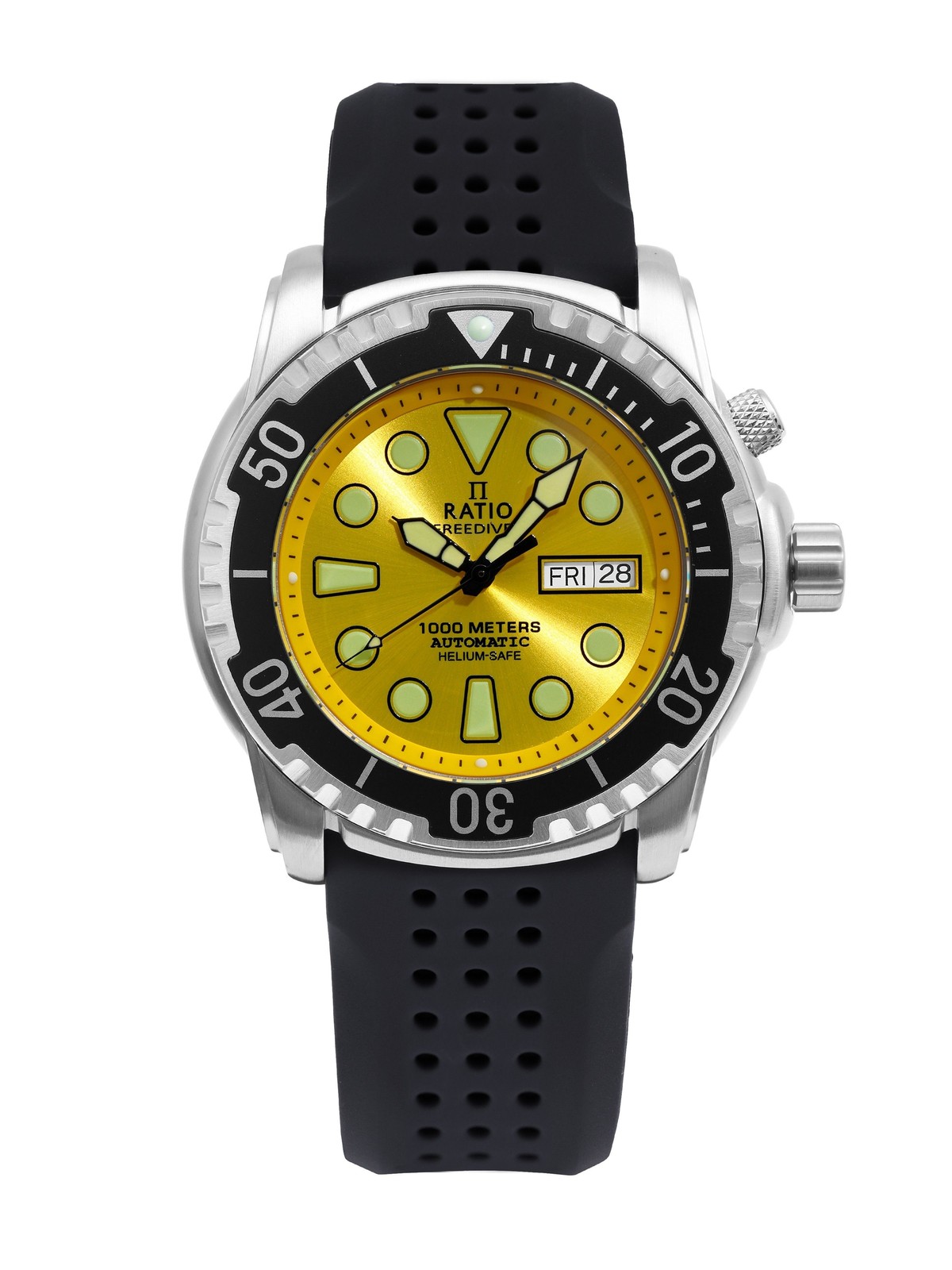 Ratio FreeDiver Automatic Yellow Dial Diver’s 1068HA90-34VA-YLW-V03 Men’s Watch