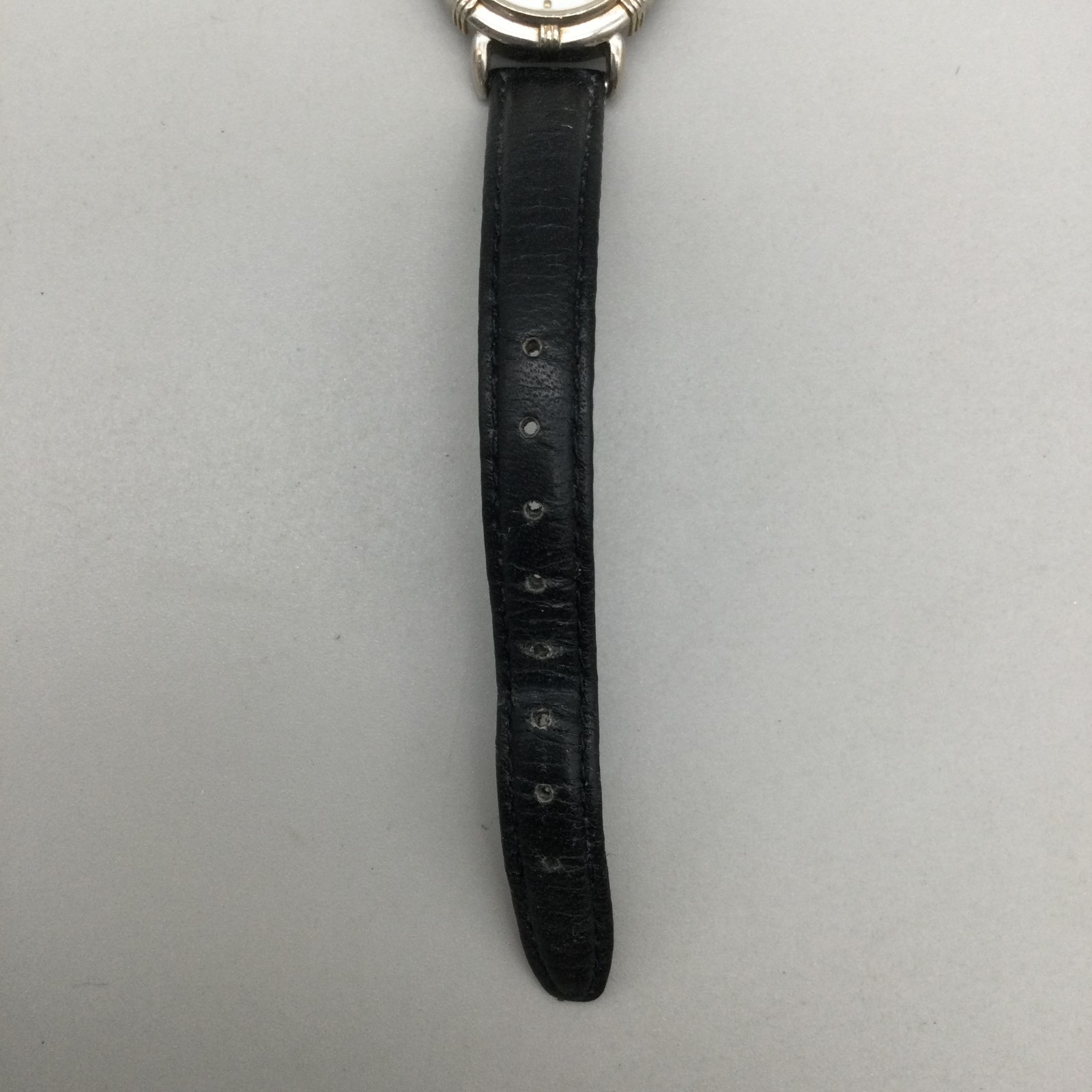 Vintage Cherokee Watch Men 26mm Silver Tone Date Leather Band New Battery