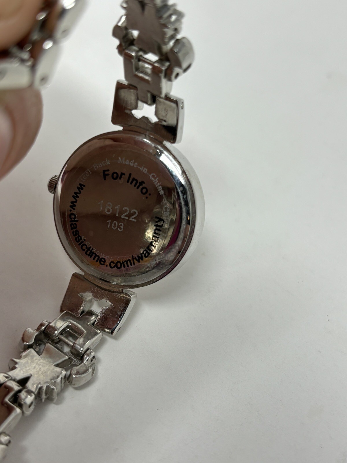 Christmas Candy Canes Women’s Silver Cuff Band Analog Watch Working