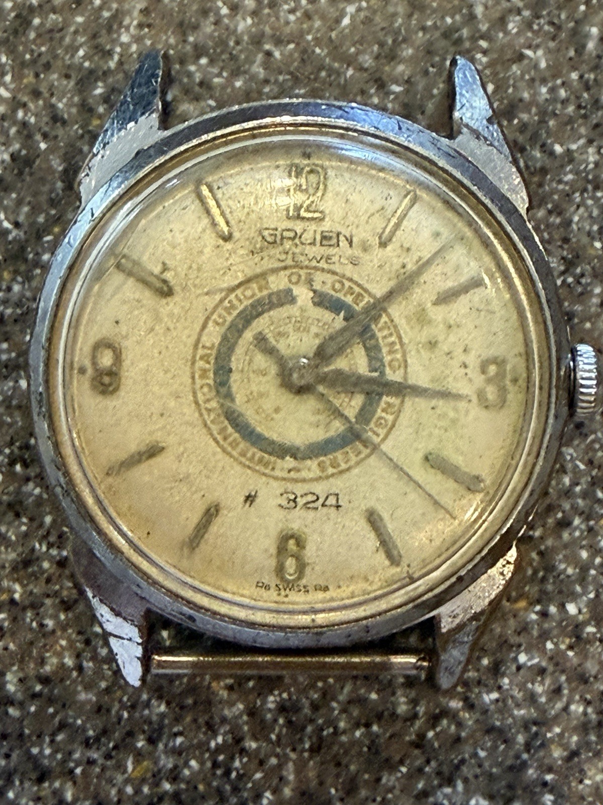 Vintage Gruen Precision N510SS International Union Of Operating Engineers Watch
