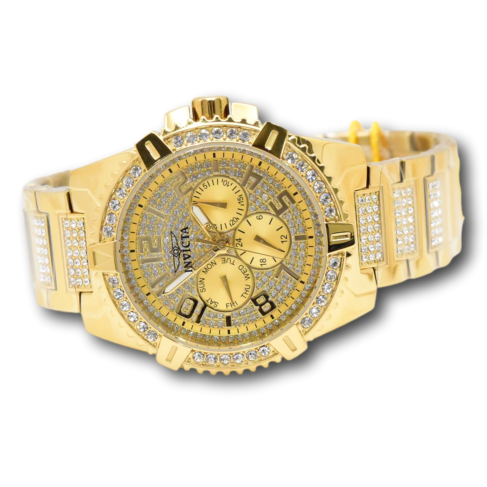Invicta Celestial Luxe Men’s 45mm Pave Crystal Multi-Function Quartz Watch 48561
