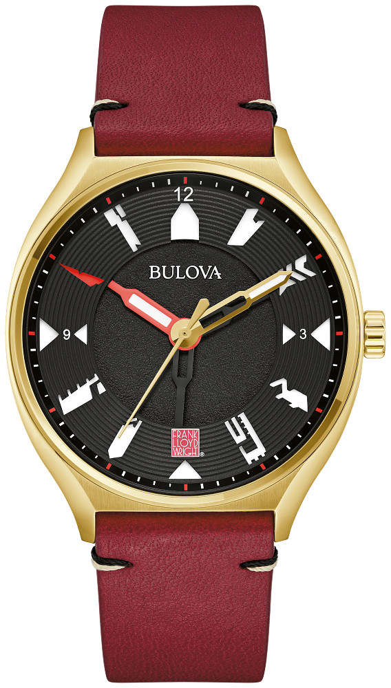 Bulova Frank Lloyd Wright Perforated Panels Automatic Mens Watch 97A192