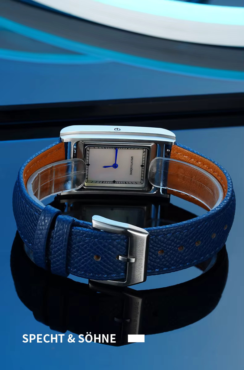 Specht & Söhne Square Quartz Watch Double Face Men’s Watches Stainless Steel