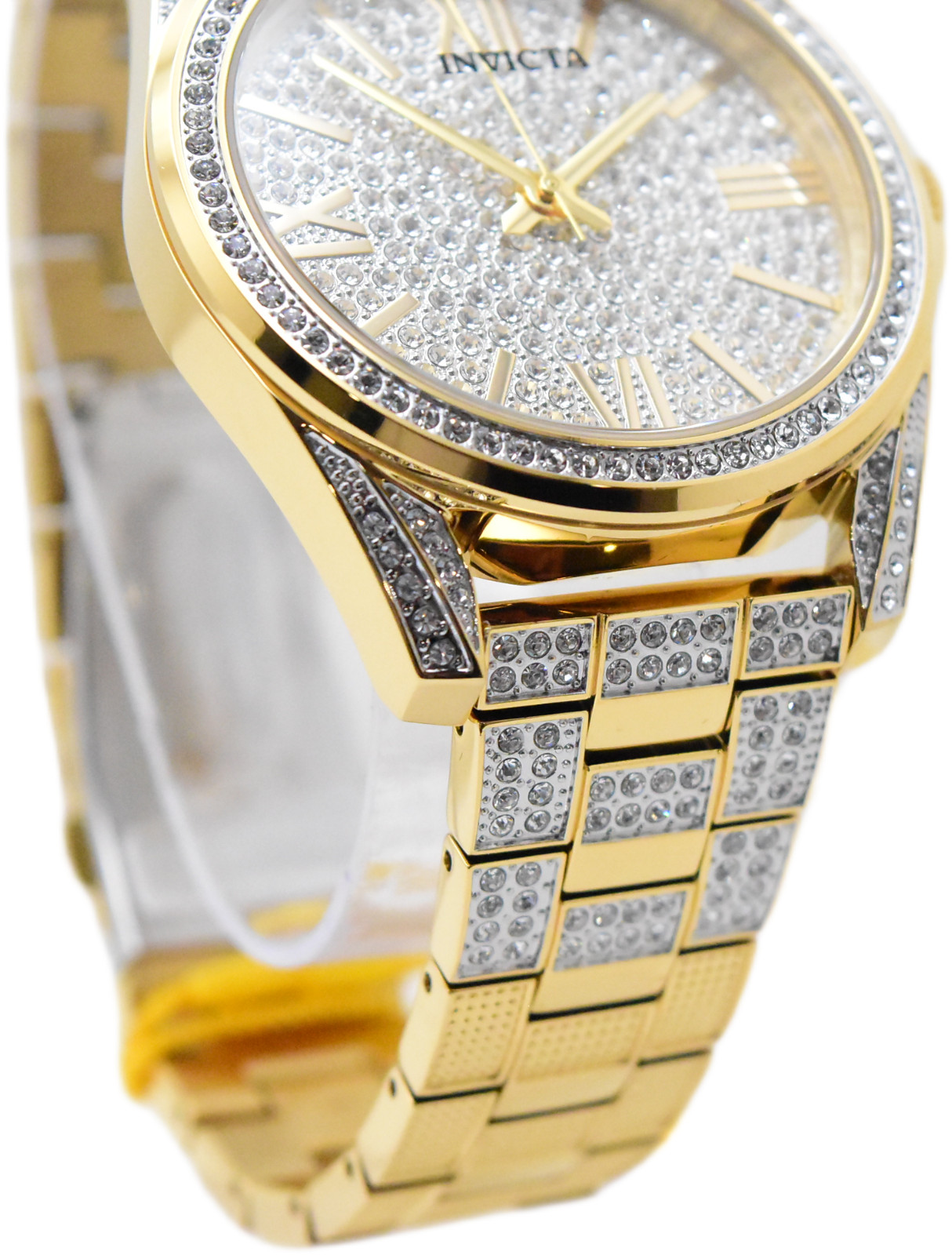 Invicta Celestial Lux Men’s 45mm Gold Pave 476 Crystals Quartz Watch 50297