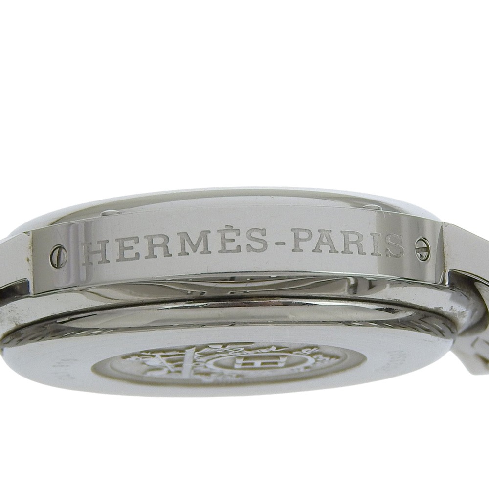 HERMES CL1.910 Chronograph Clipper Watches Silver blackDial Stainless Stee…