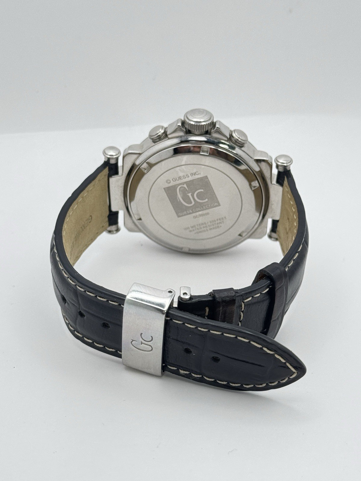 Guess Collection GC30000 Men’s Watch Black Leather Strap Swiss Made