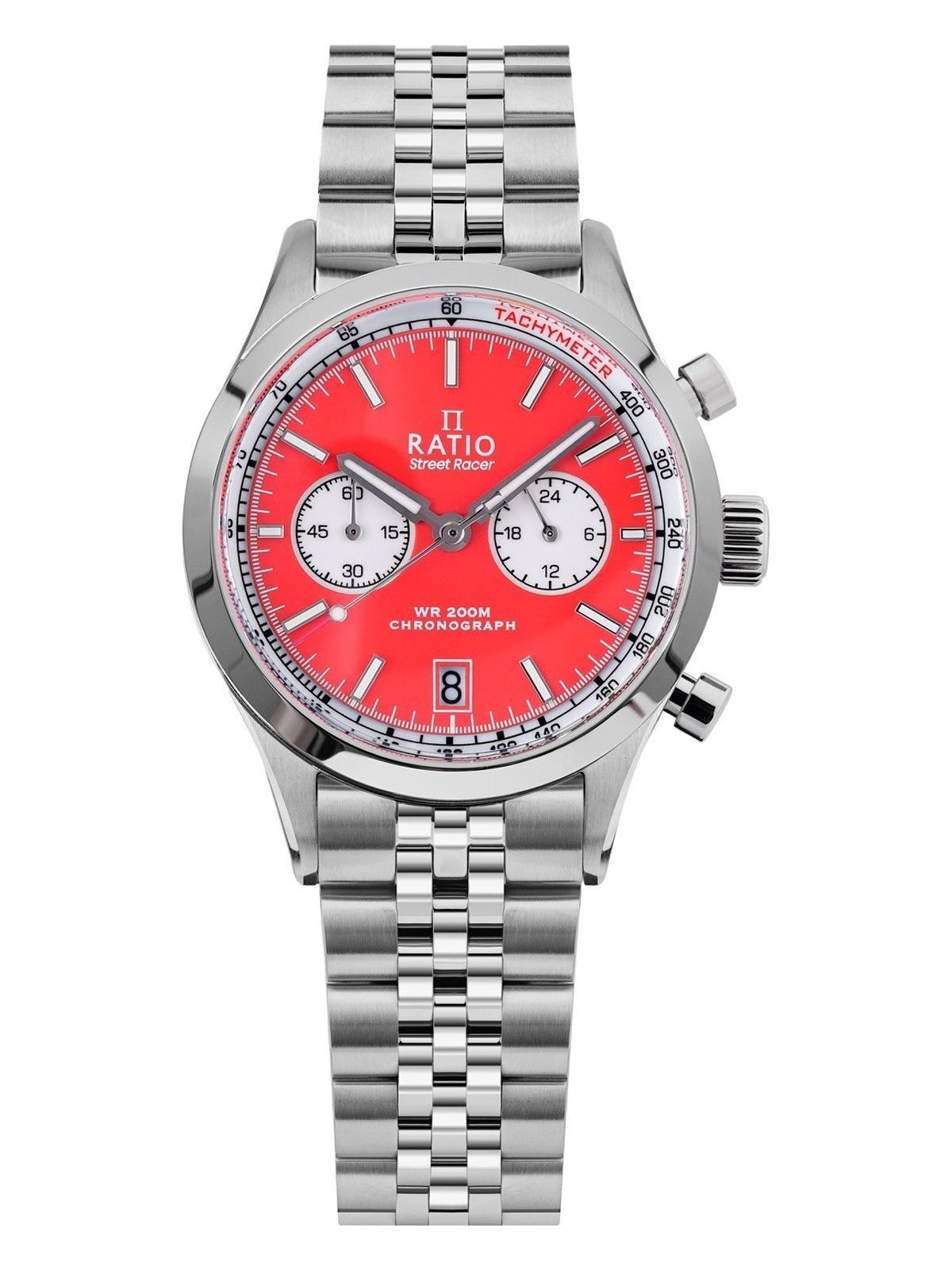 Ratio Street Racer Chronograph 200M Red Reverse Panda Dial RTC015 Men’s Watch