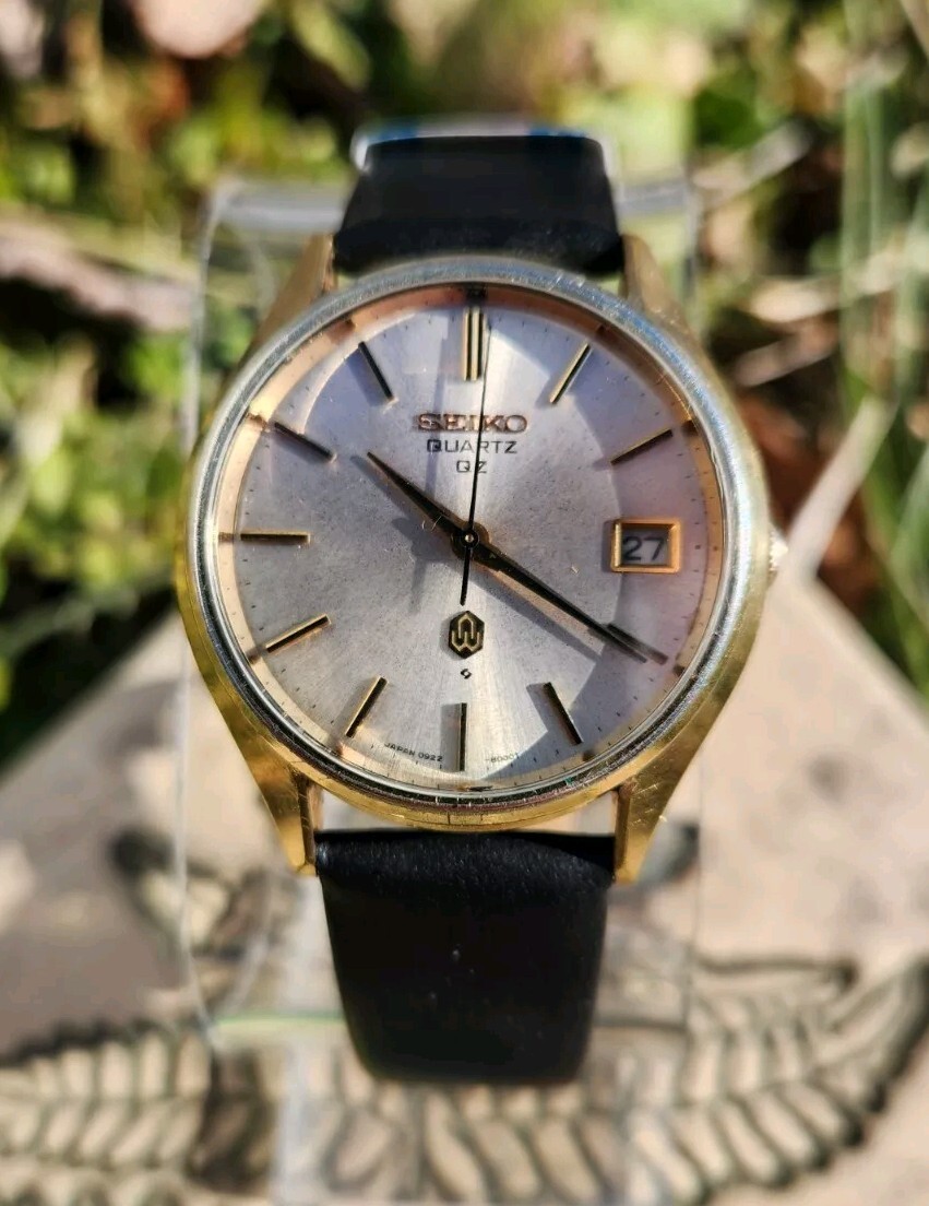 Vtg Seiko QZ 0922-8000-G Quartz RARE Gold Tone 36mm Men’s Watch Working NICE!!!