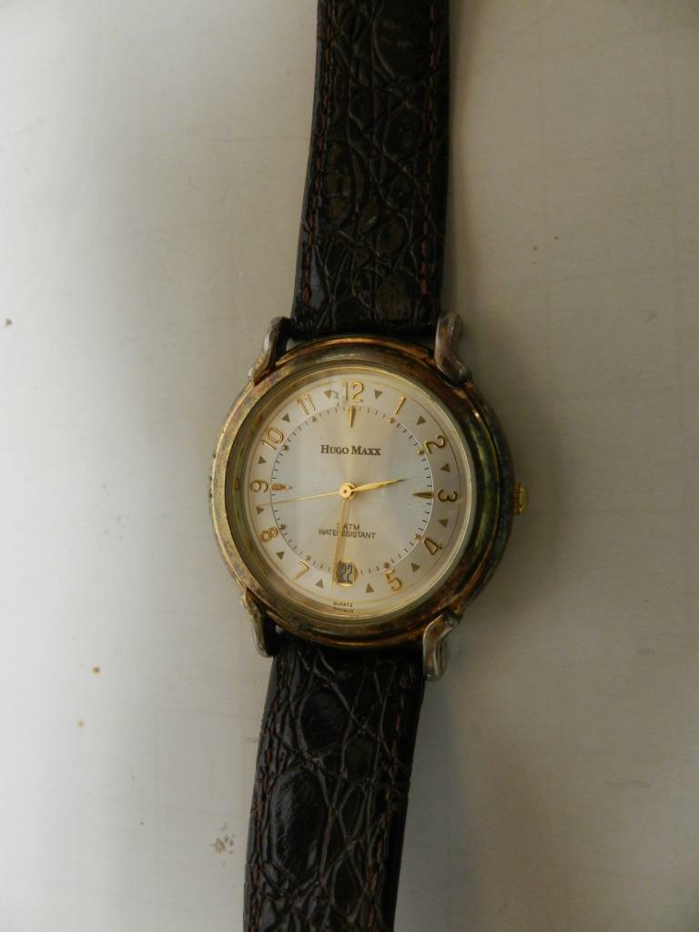 AUTENTHIC HUGO MAXX 18K GOLD PLATED WATER RESISTANT EURODESIGN 17017