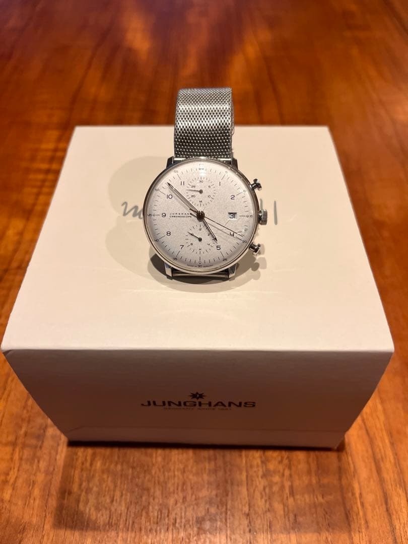Junghans Max Bill Chronoscope Chronograph Automatic 40mm Box Papers Germany