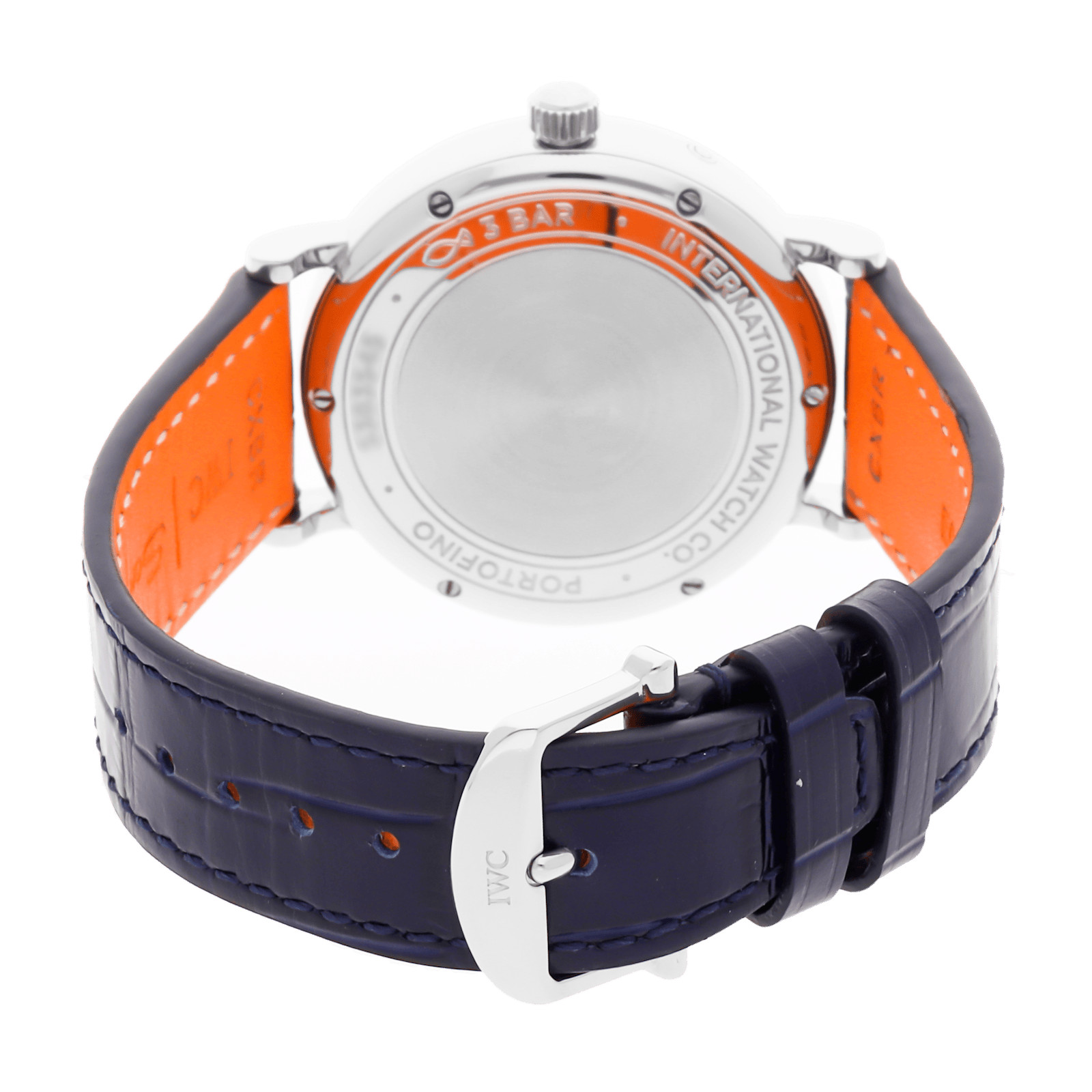 IWC Portofino Moonphase Steel Automatic 37mm MOP Diamond Strap Watch IW4590-01