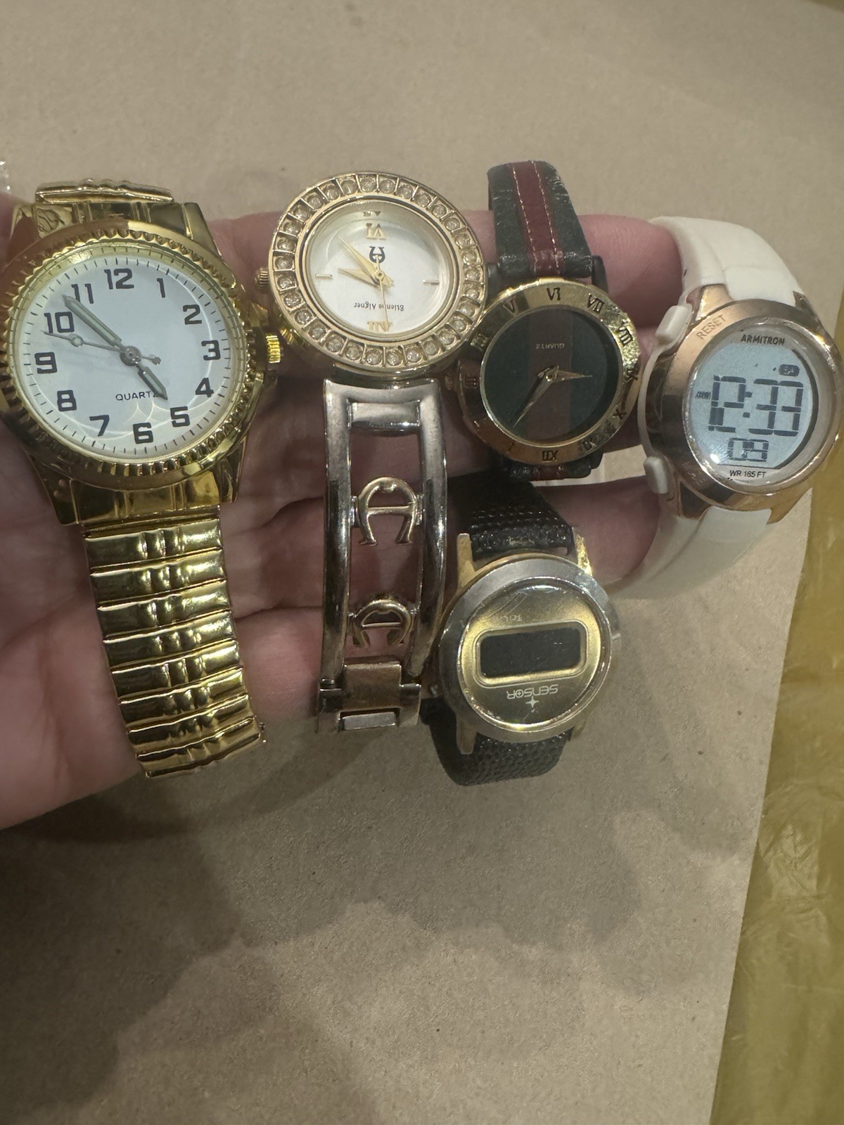 Lot Of 23 Watches ALL SOLD AS IS , Watch Parts Collection Need Batteries Etc