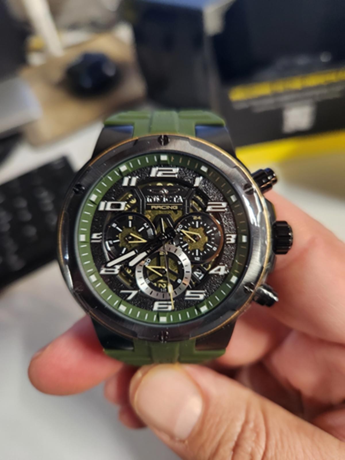 Invicta S1 Rally Stage Grid Men’s Watch – 49mm, Dark Green (50264)