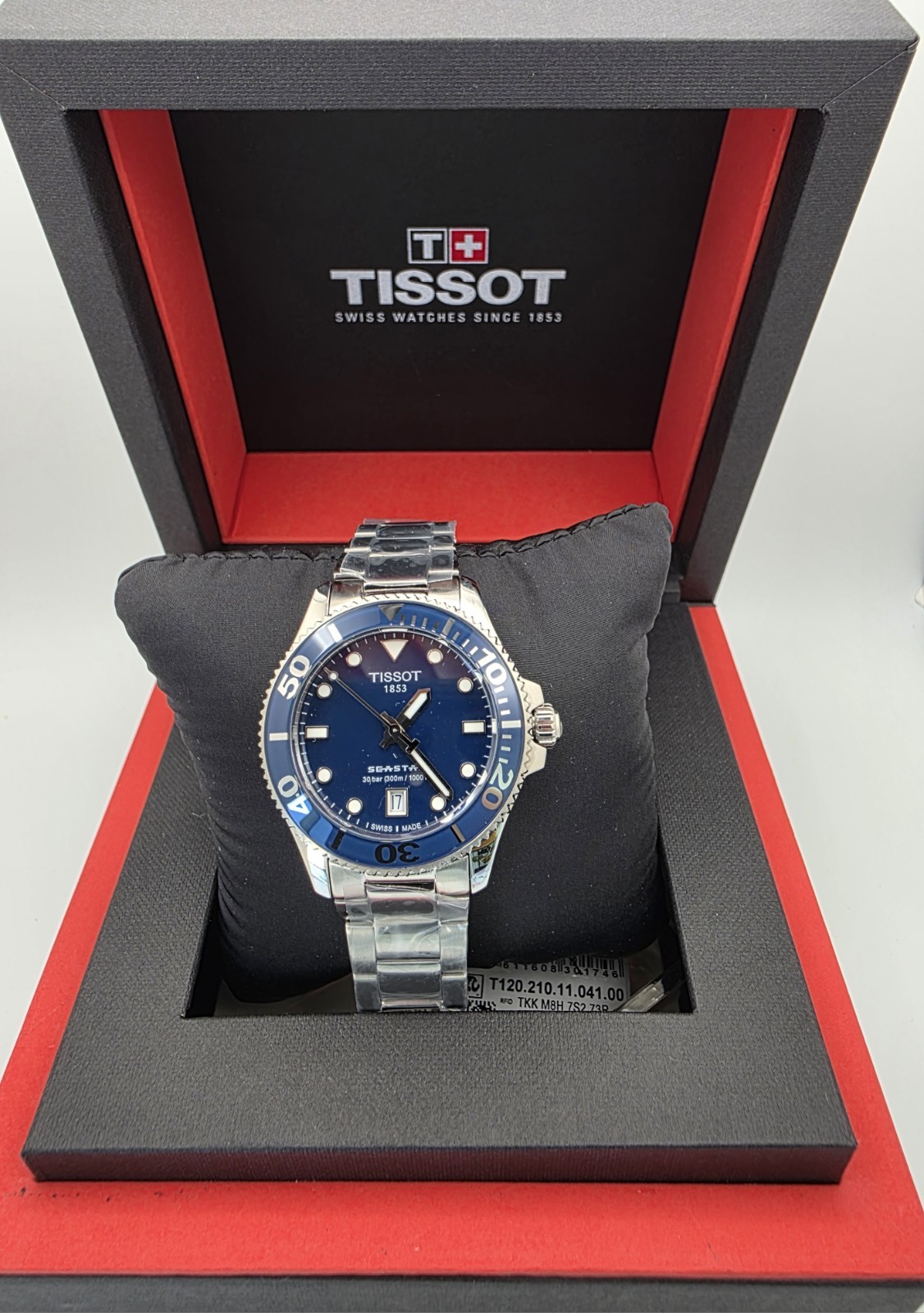Tissot Seastar 1000 36 MM Blue Dial Quartz SS Watch T120.210.11.041.00
