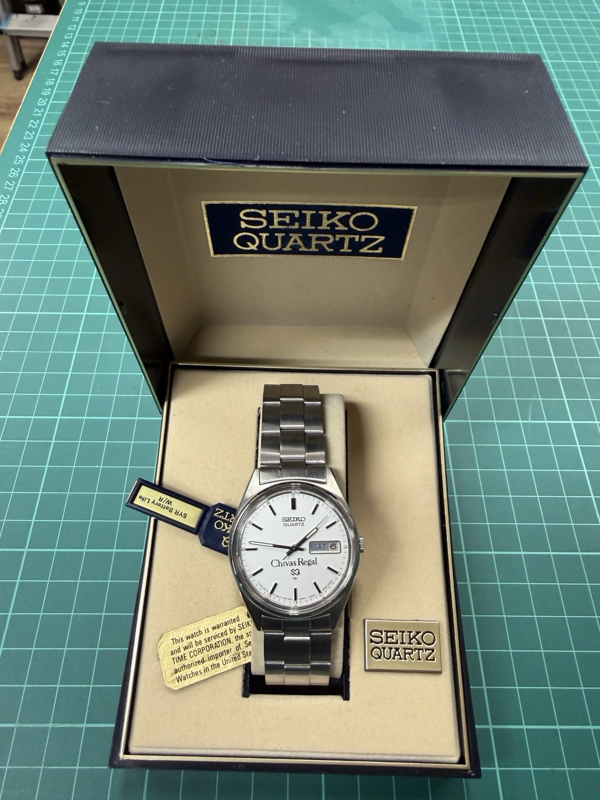 Seiko Quartz “Chivas Regal” NOS Watch With Original Box And Tags. Uber Rare