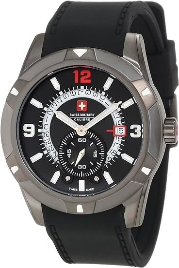 Swiss Military Calibre Revolution Men’s Watch Black Rubber Strap 06-4R5-04-007R