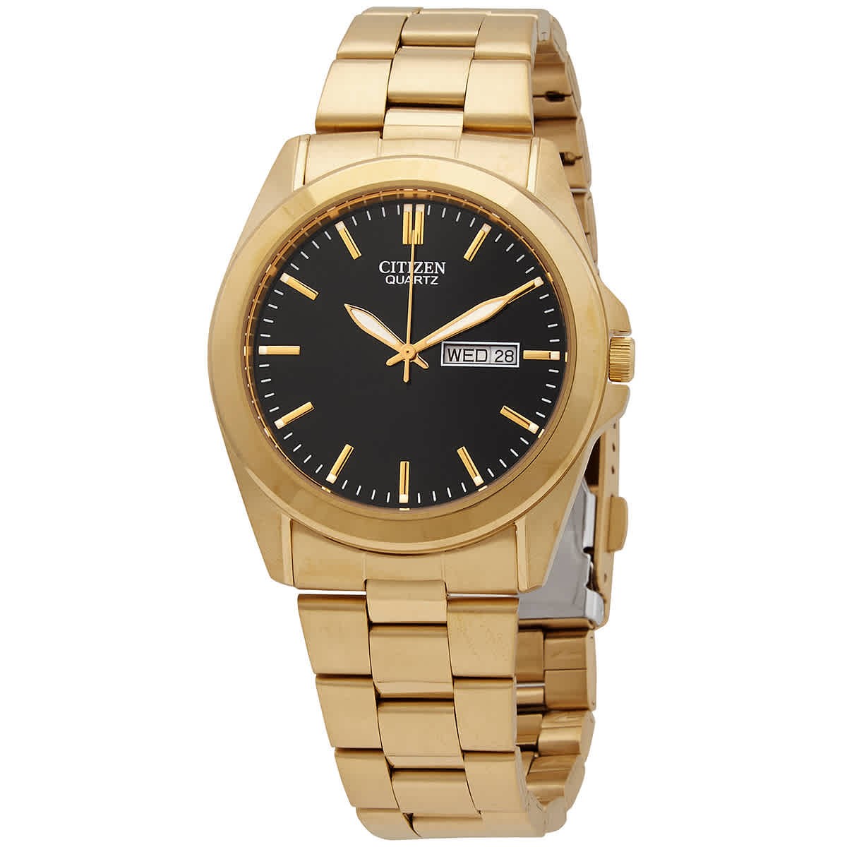 Citizen Quartz Black Dial Yellow Gold-tone Men’s Watch BF0582-51F