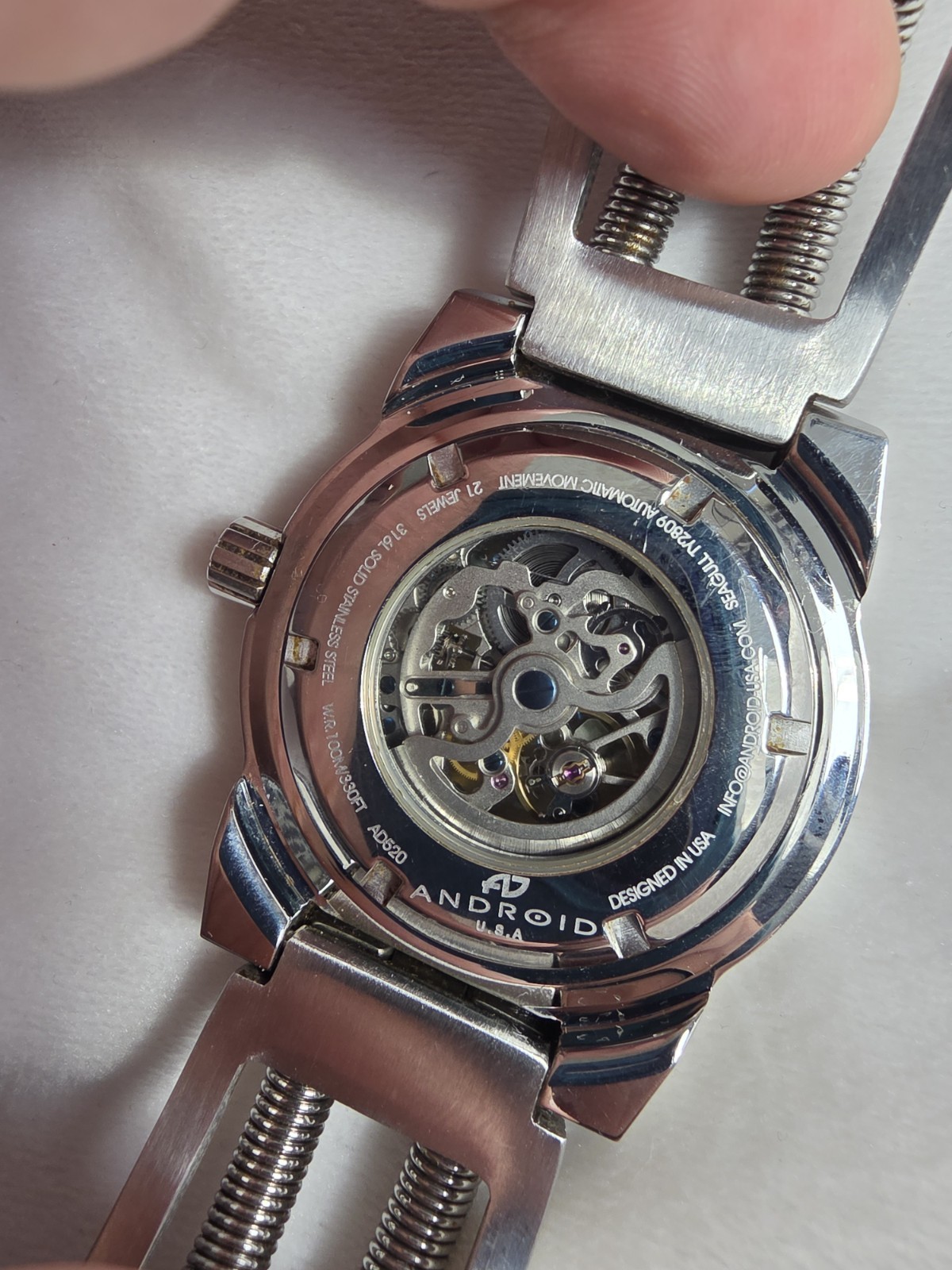 Android Men’s AD520 Hydraumatic Skeleton Automatic Watch Seagull TY2809