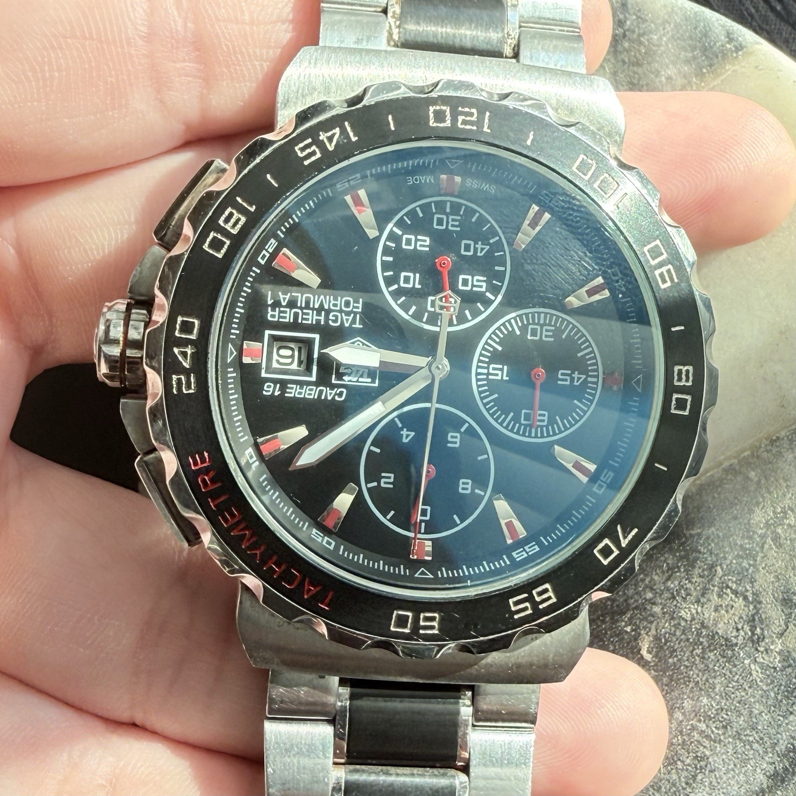 TAG Heuer Formula 1 Chronograph CAU1112 Swiss Quartz Black Dial Sapphire Watch